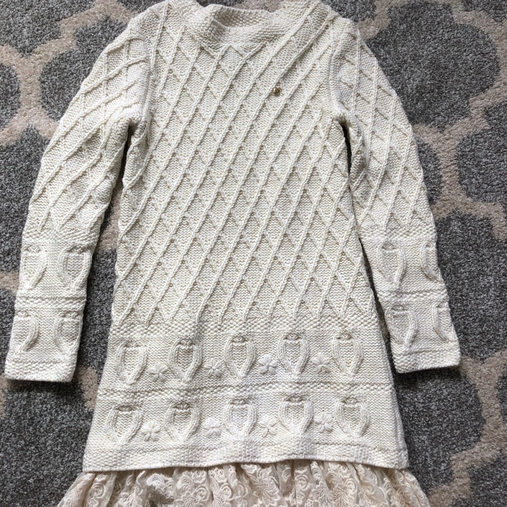 Cream sweater dress